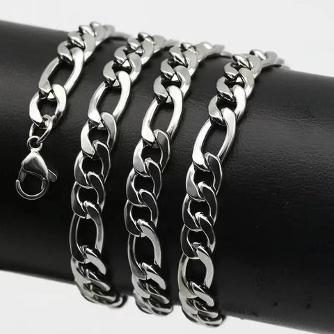 silver figaro chain for men's fashion style