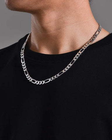 silver figaro chains for men