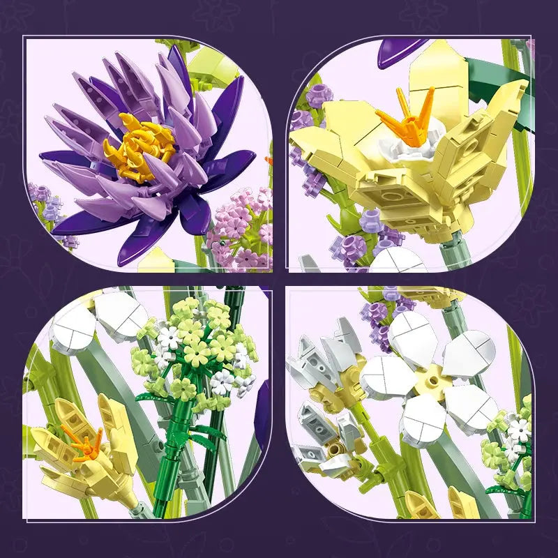 MyGiftHome Flower Model Building Blocks DIY Home Decor