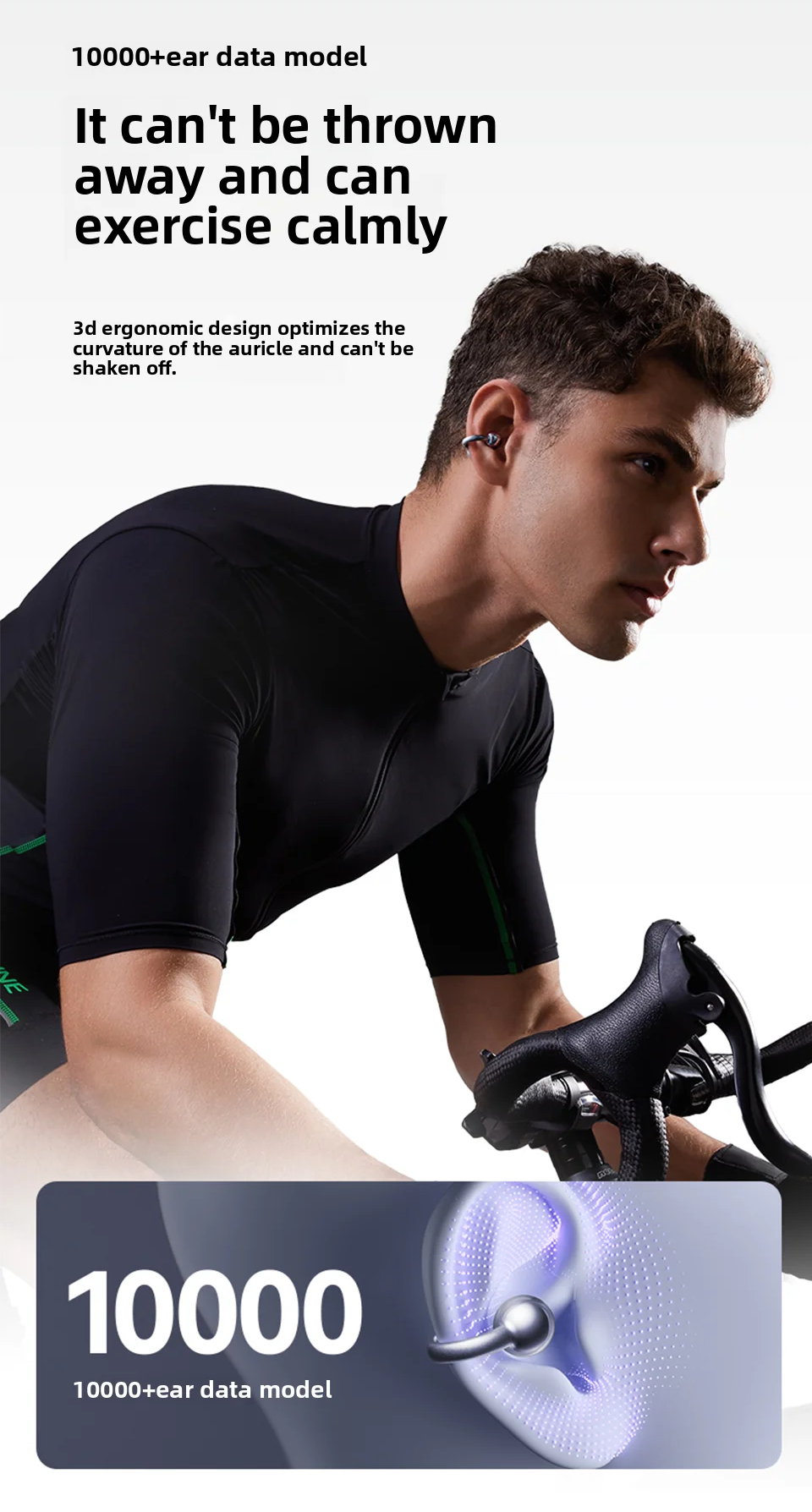 MyGiftHome Open Ear Free Clip-On Headphones Earbuds with Jewelry Design