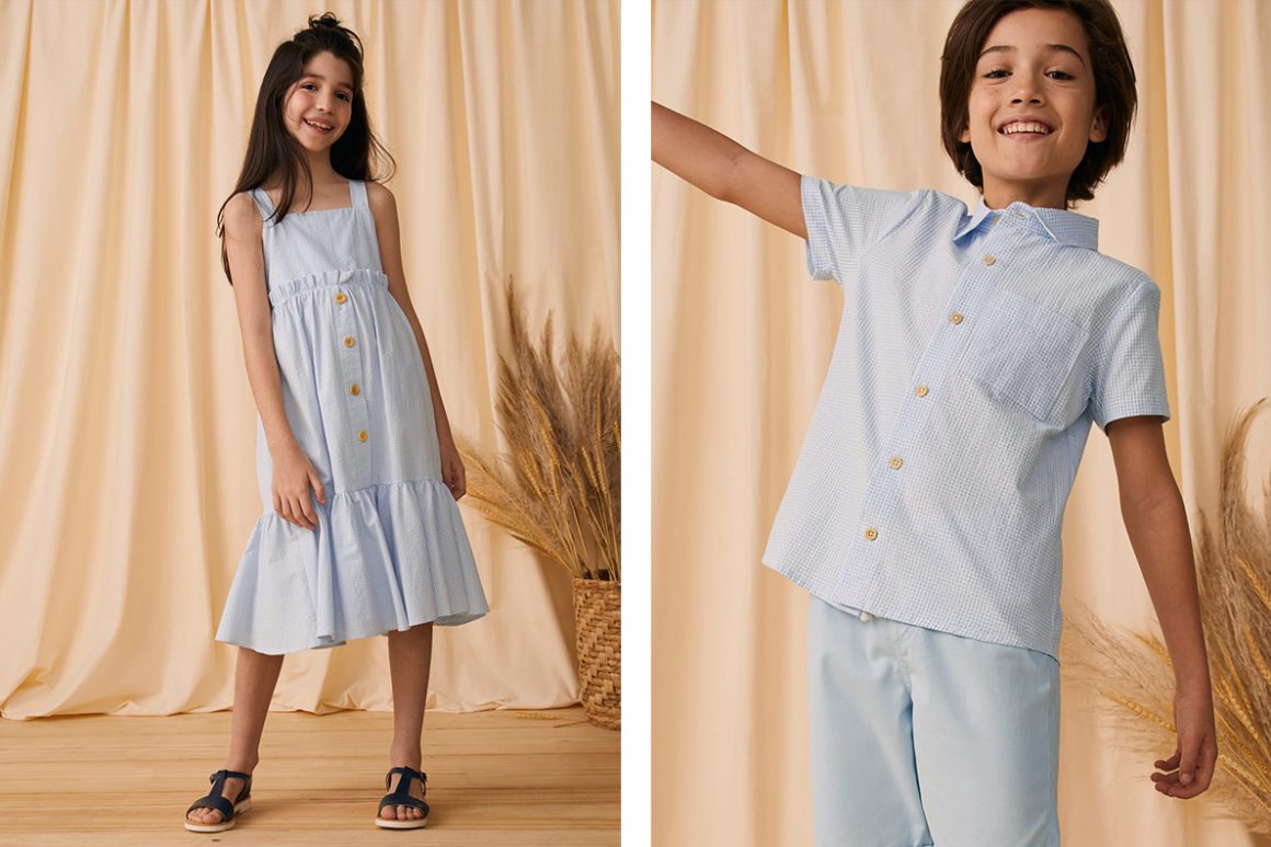 Vestido infantil e camisa infantil