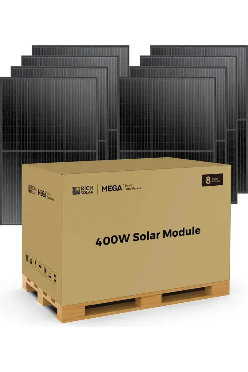 Rich Solar MEGA 400 Watt Monocrystalline Solar Panel | High Efficiency | Best Panel for Grid-Tie and Off-Grid