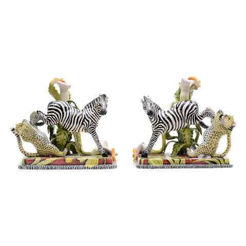 Zebra Candle Holders