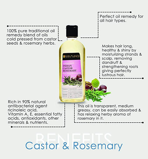 Soulflower Cold Pressed Castor & Rosemary Hair Nourishment Oil- Top 10 ...