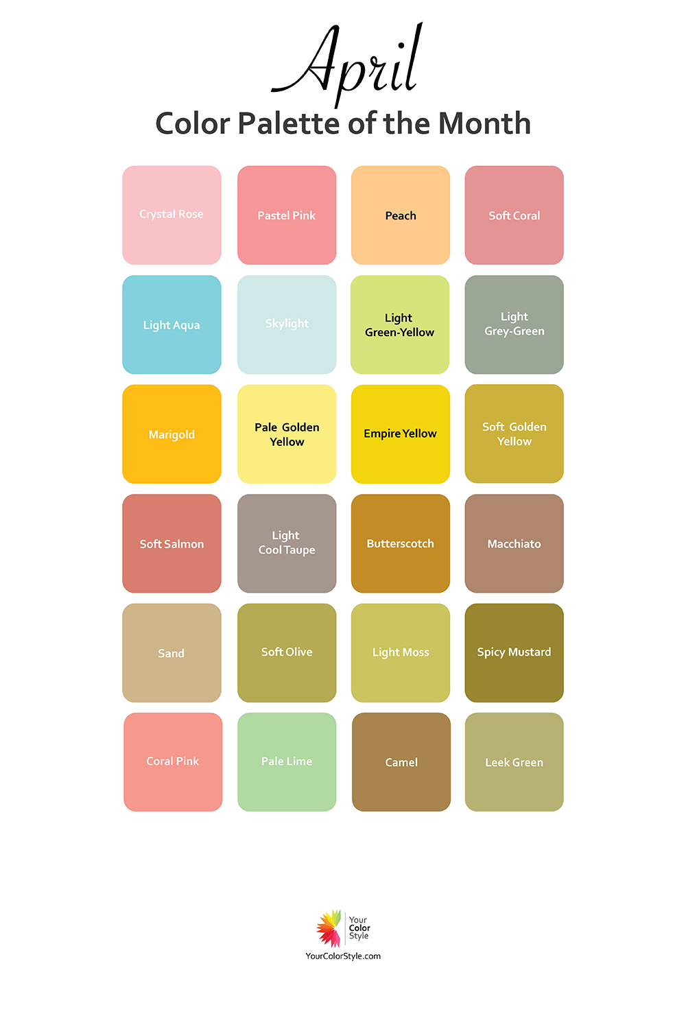 Color Palette of the Month - April 2023 - Your Color Style