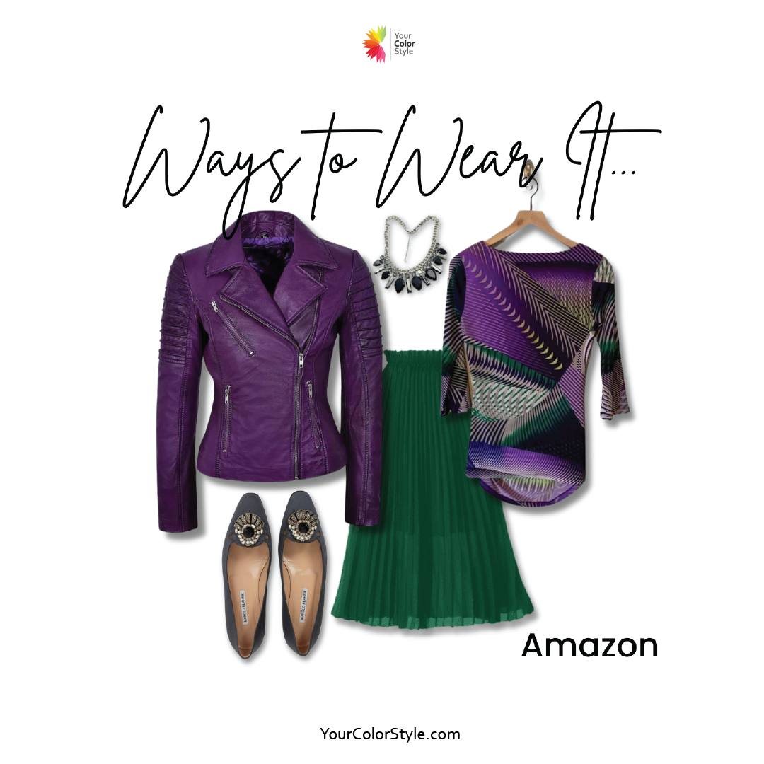 6 Ways to Wear Rose Violet and Amazon Green - Your Color Style