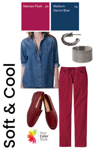 Berry and Blue Fall Outfit