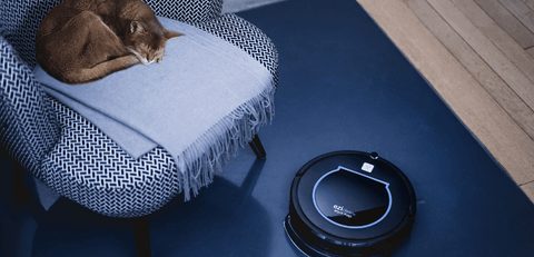 robotstofzuiger-met-dierenharen-kat-ligt-te-slapen-op-de-stoel-en-robotstofzuiger-is-de-vloer-aan-het-stofzuigen