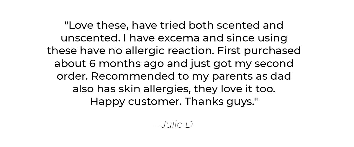 Customer Review no allergic reaction for excema happy customer