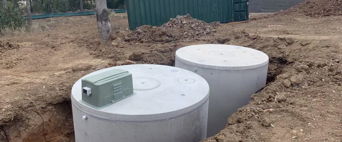 Grey Water Septic system 2 cement tanks for treating waste water