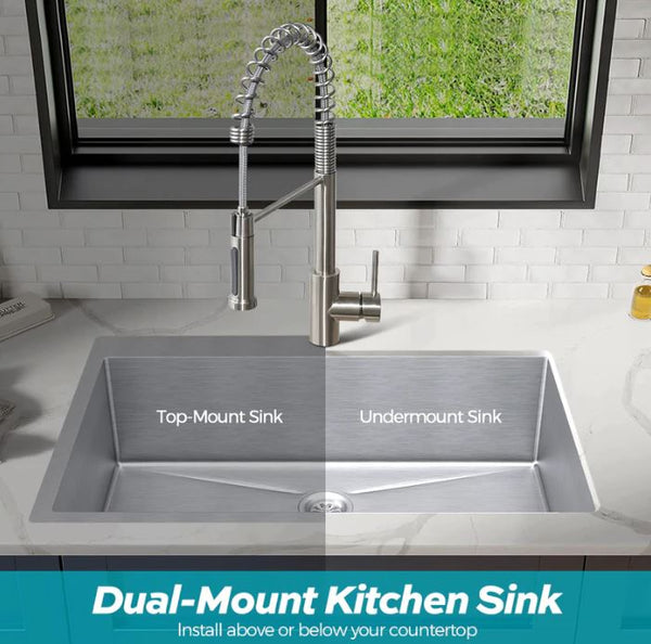 33 Inch Dual Mount Kitchen Sink