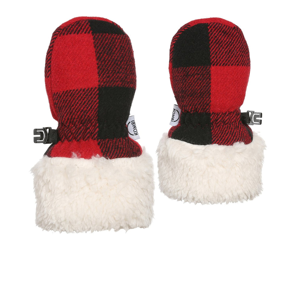 red infant mittens