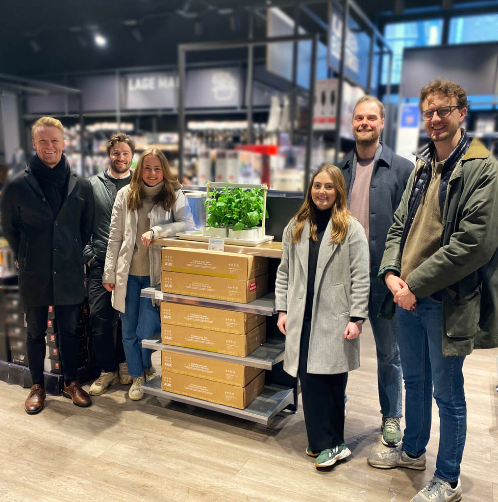 Auk in Norwegian retailer with team