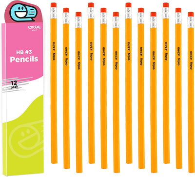 Enday Stackable Pencils in Dazzling, Translucent Multi Point Push Fun Pencils with Erasers, Stacking Point Lead Pencil, in Red, Blue, Purple, and