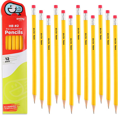 Enday Stackable Pencils for Kids Cool Pencil with Matching Erasers Multicolor 24 Packs of 8 192 Count, Size: 9 x 7.15 x 1.14