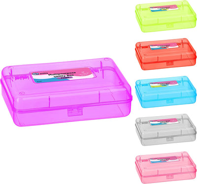 Enday Storage Box Clear Case Crayon Holder Fits 24 Standard Crayons Quality  School Supplies 