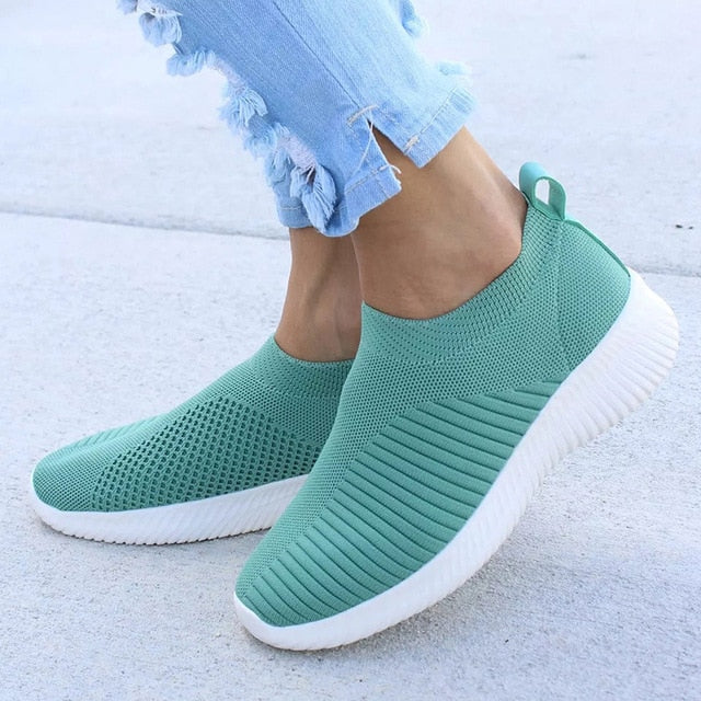 sock knit slip on shoes