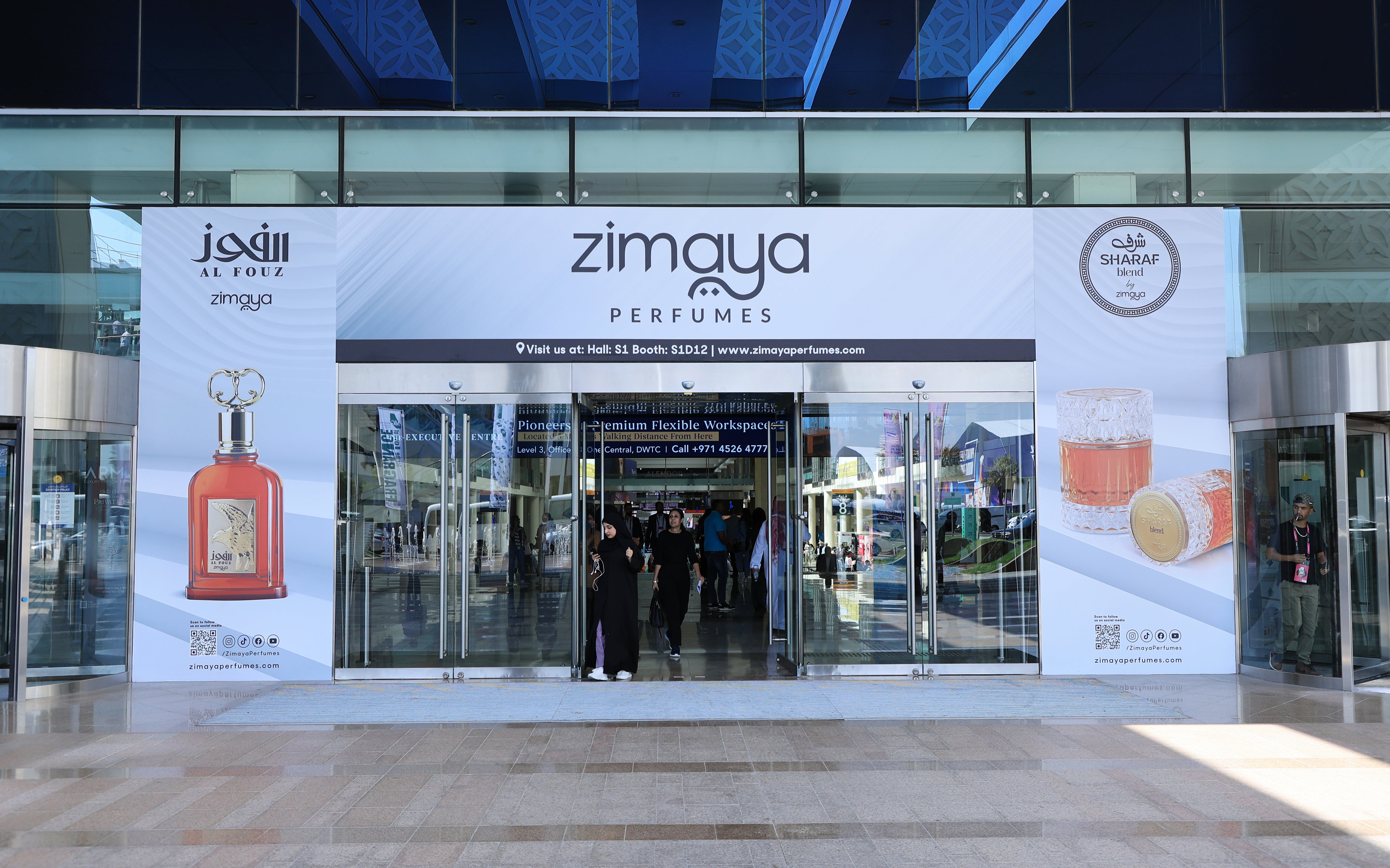 Zimaya perfumes branding at beautyworld exhibition