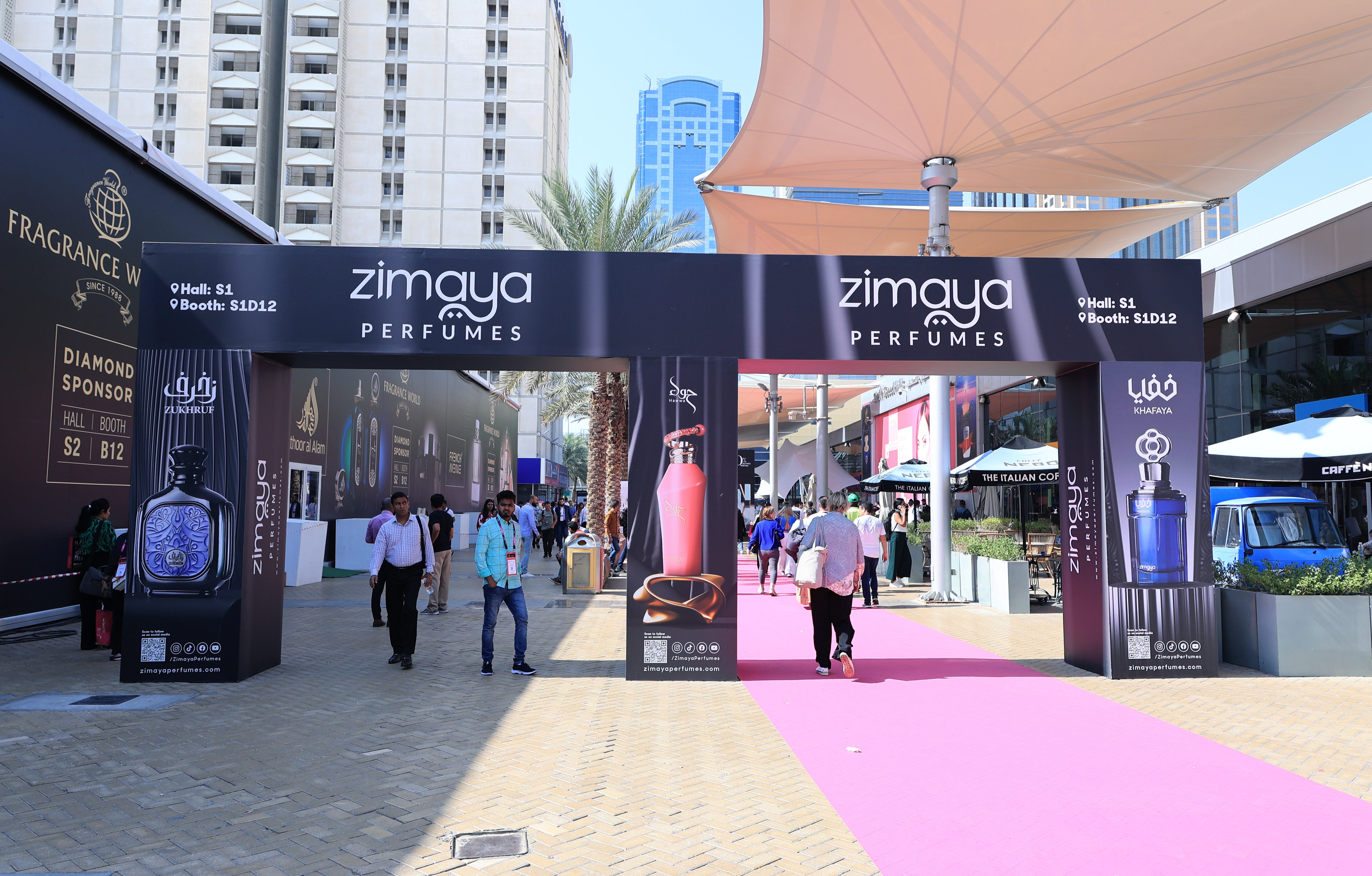 Zimaya perfumes branding in Beauty world 2023