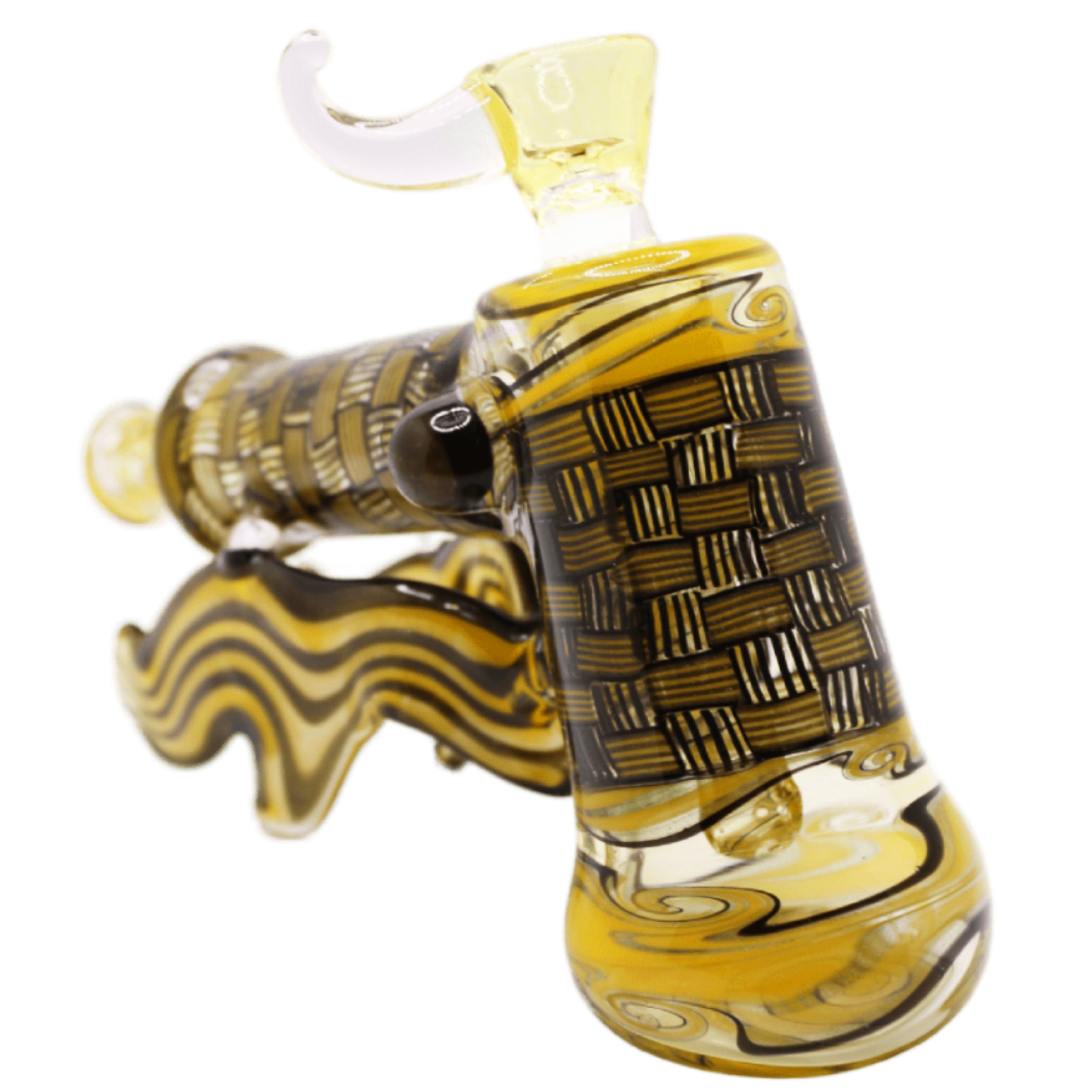Yellow Chip-Weave Hammer Bubbler