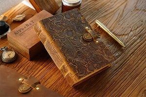 Handmade 100% Genuine Leather-Bound Journal / Sketchbook - Well In Bohemia - Leather Bound Sketchbook