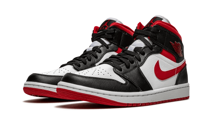 air jordan 1 mid black gym red