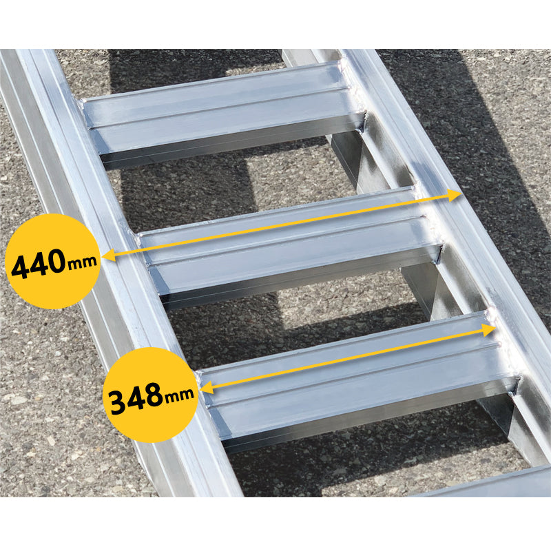 アルミブリッジ アルミラダー 全長3.2M 2本セット 耐荷重4.5t ベロ式