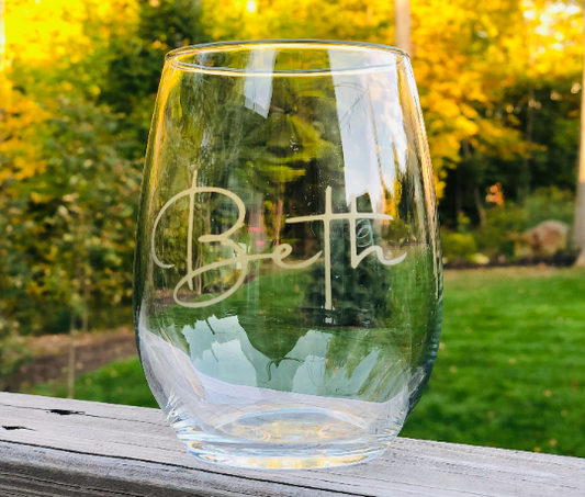 Personalized Stemless Wine Glasses Etched Wine Glasses Are the