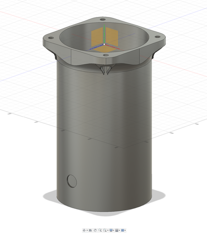 Cylindrical reservoir CAD design