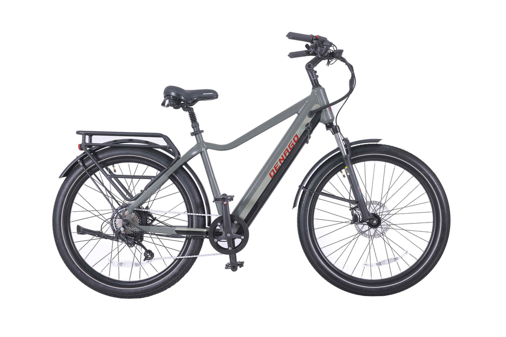 The Denago Commute 1 Electric Bike with 5 modes of pedal assist and dual hydraulic disc brakes.