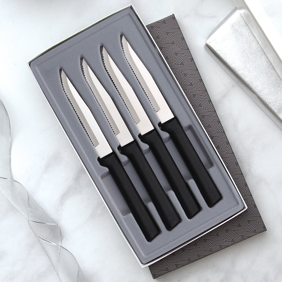 Premium Steak Knives,Stainless Steel Steak Knives Serrated set of 6 by  SHAGGAL