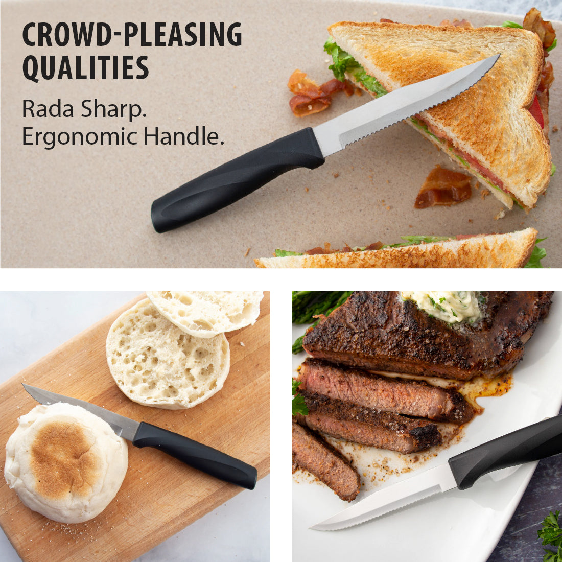 Monogrammed Rada Steak Knife Set - $77.99 : That's My Pan