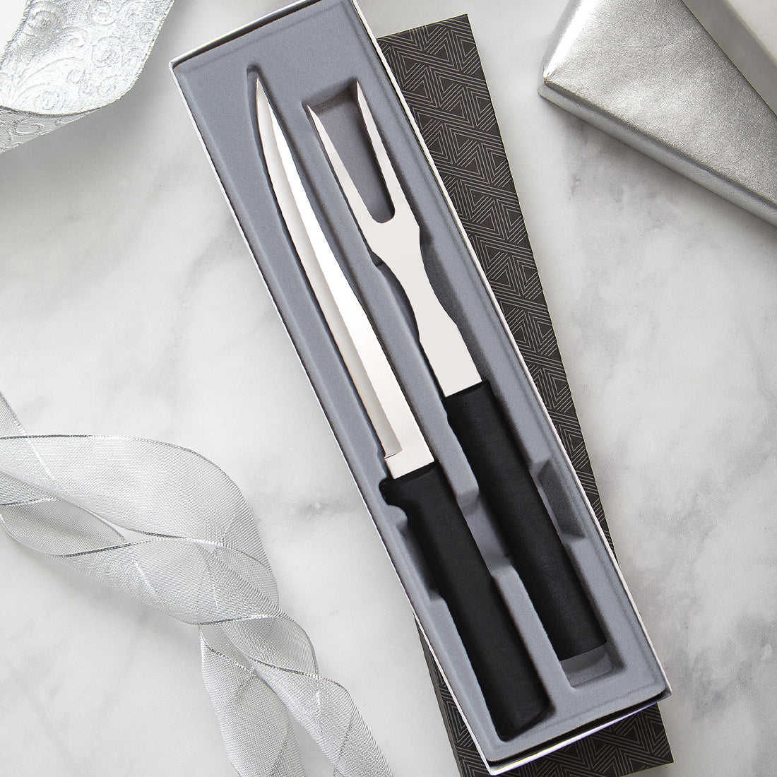 Essential Oak Block Knife Set with Steak Knives PLUS Free