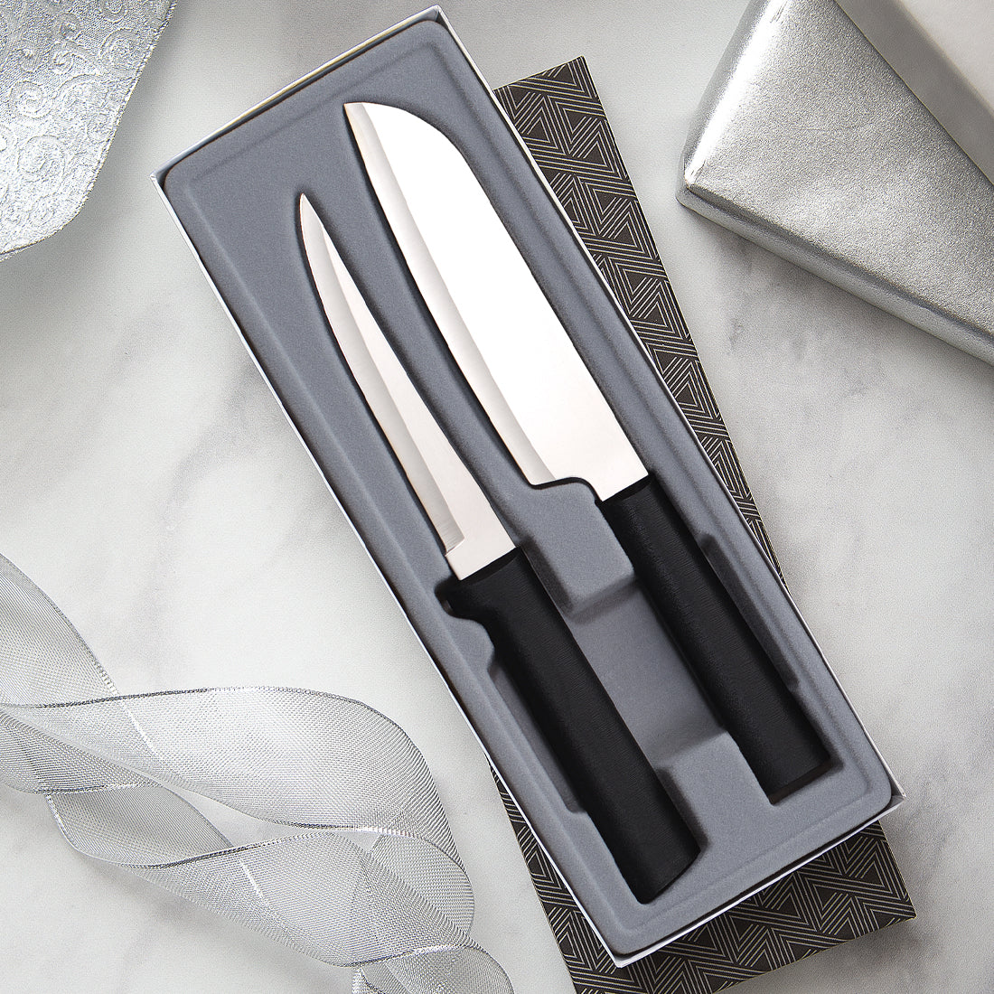 Rada Cutlery Super Spreader Stainless Steel Spreading Knife with Stainless Steel Black Resin Handle