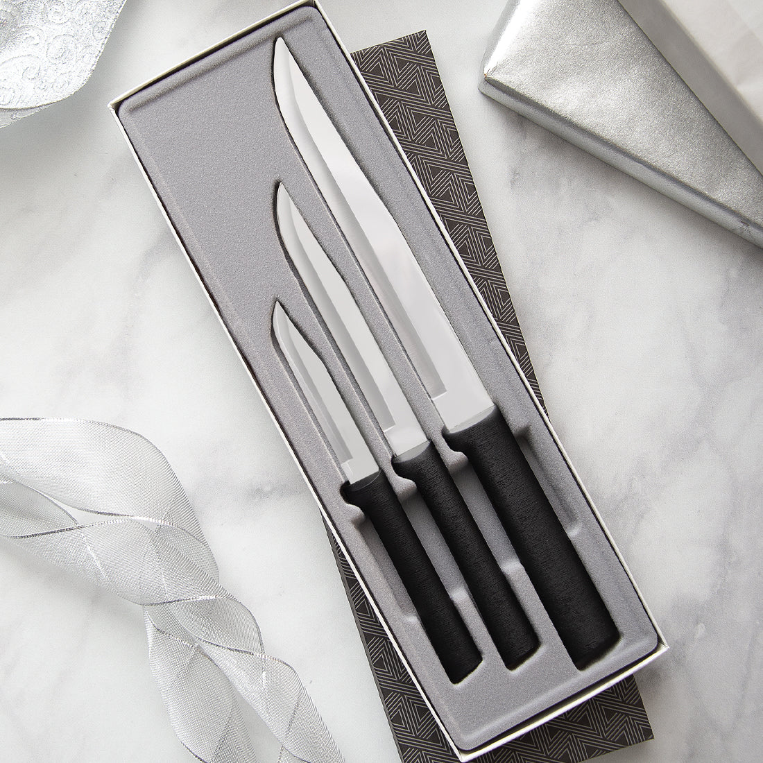 Six Serrated Steak Knives Gift Set