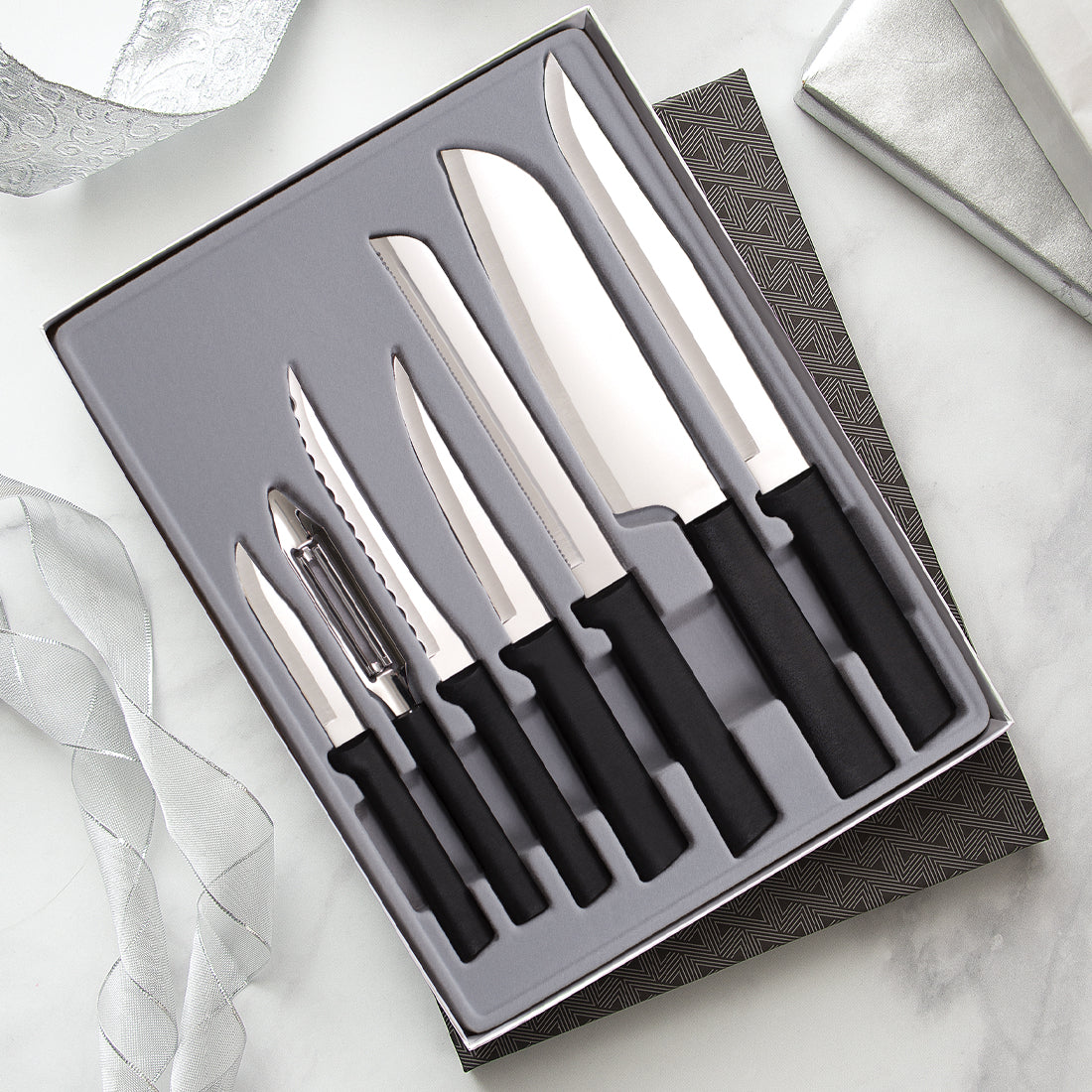 Rada 3 pc. Peel, Pare, & Slice Gift Set (Black Handle)