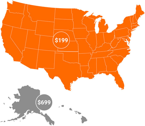 US Shipping Map