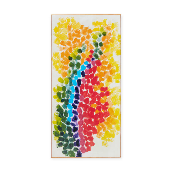 Crédence adhésive en PVC. Motif coloré et abstrait style Matisse