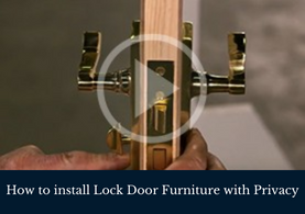 How to install Lock Door Furniture with Privacy