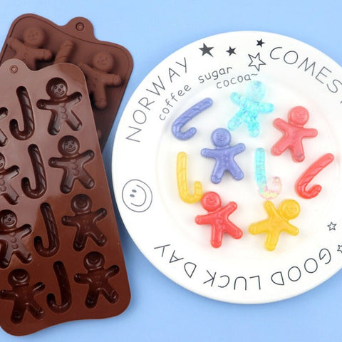 Gingerbread Man Cookies 2-Cavity Silicone Mold