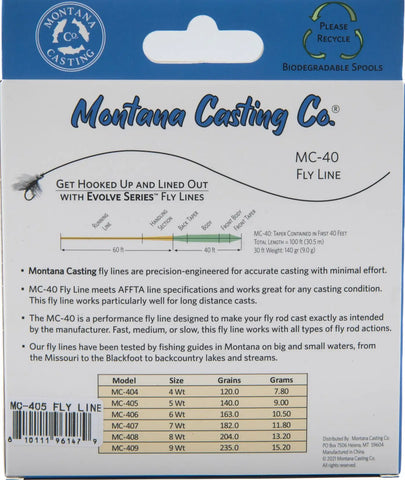 MC-40 Fly Line Packaging with Specifications