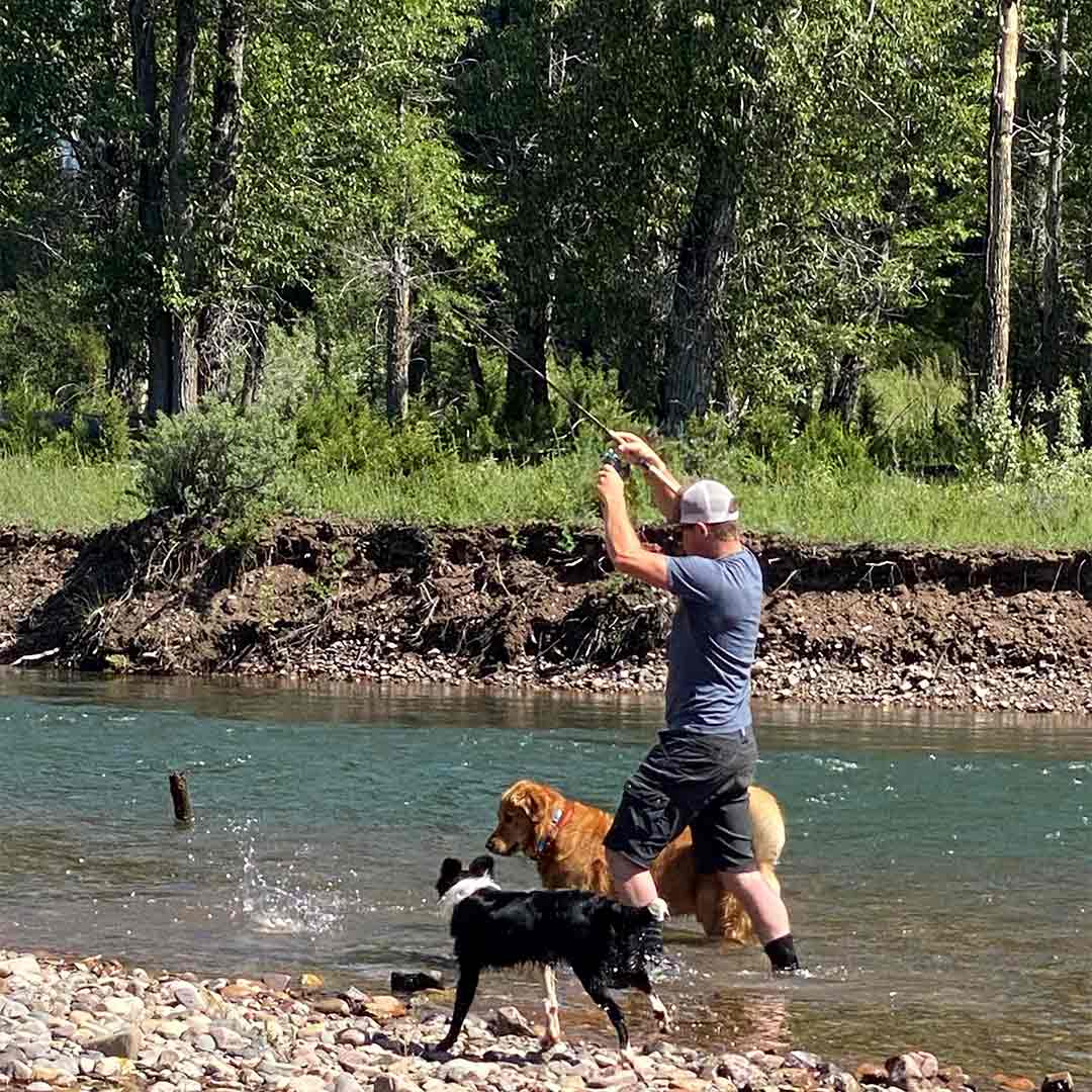 Fly Fishing With Dogs