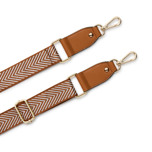 Brown Aztec Italian Webbing Crossbody Strap