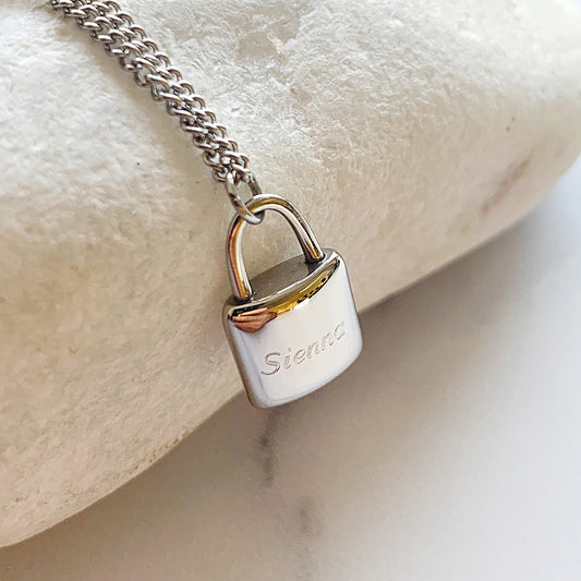 Silver Lock Necklace