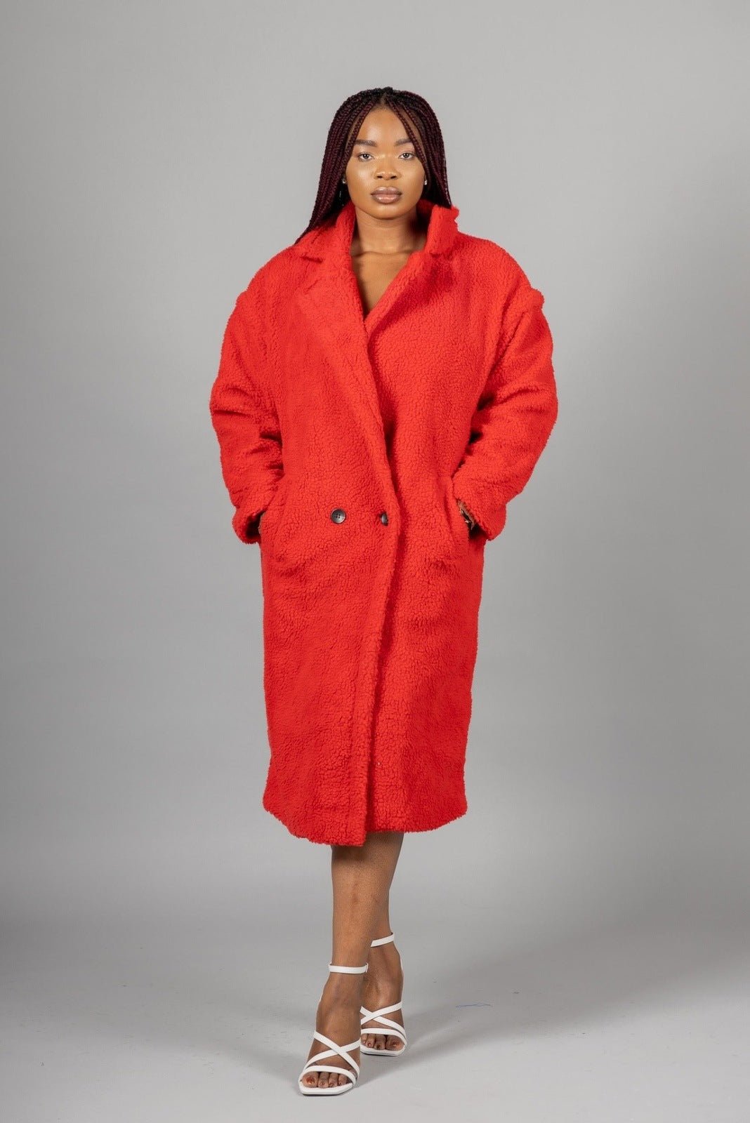 image for Gabriella Teddy Coat-Red