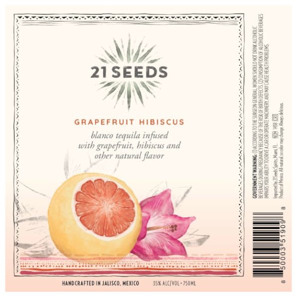 21 Seeds Grapefruit Hibiscus 750ml