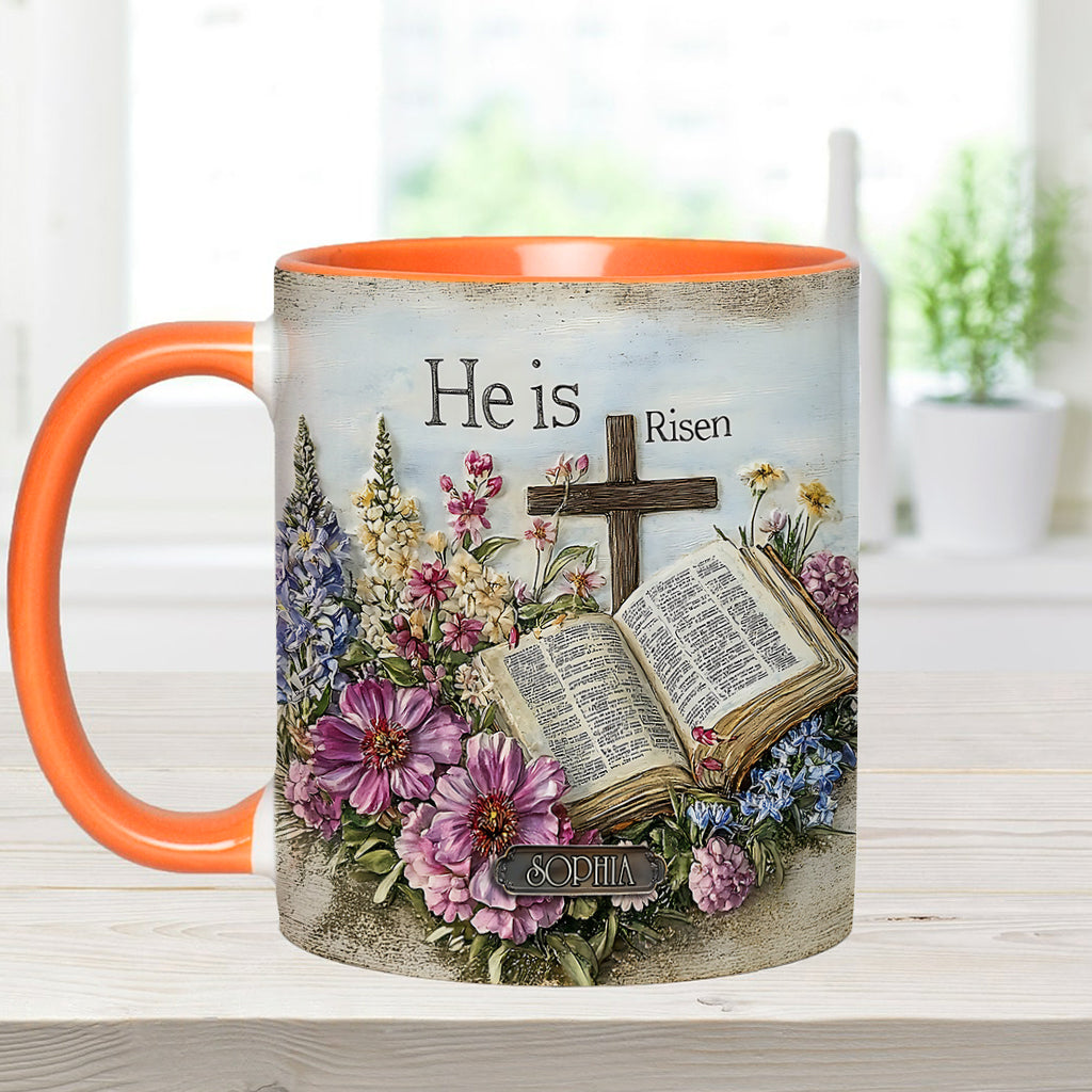 He Is Risen - Personalized Christian Accent Mug