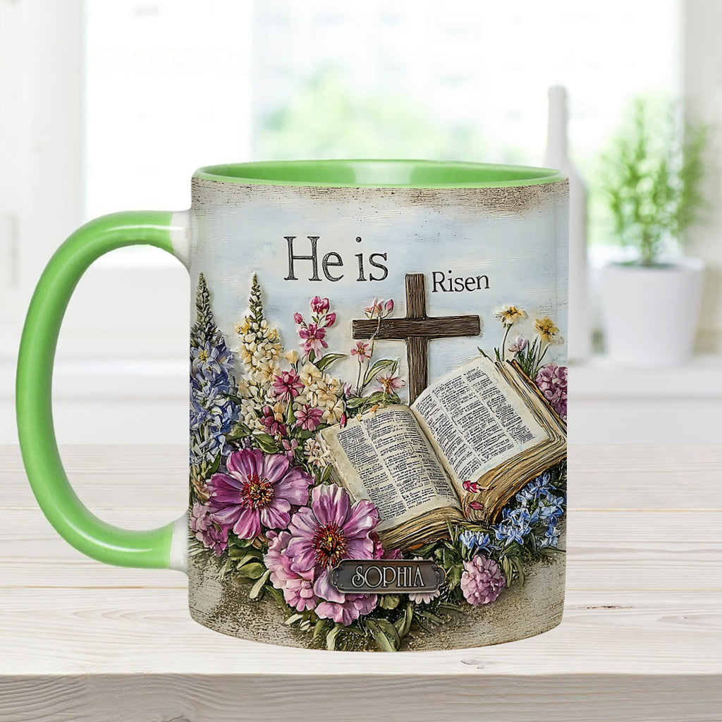He Is Risen - Personalized Christian Accent Mug