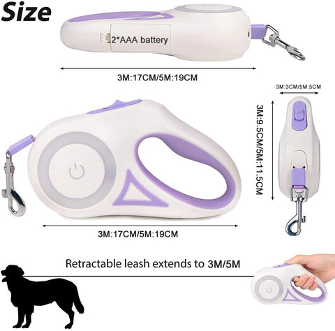 Dog Roulette Light Automatic Retractable Leash