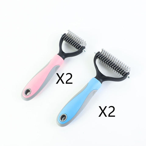 Stainless Double-sided Pet Brush Hair Removal Comb Grooming Dematting